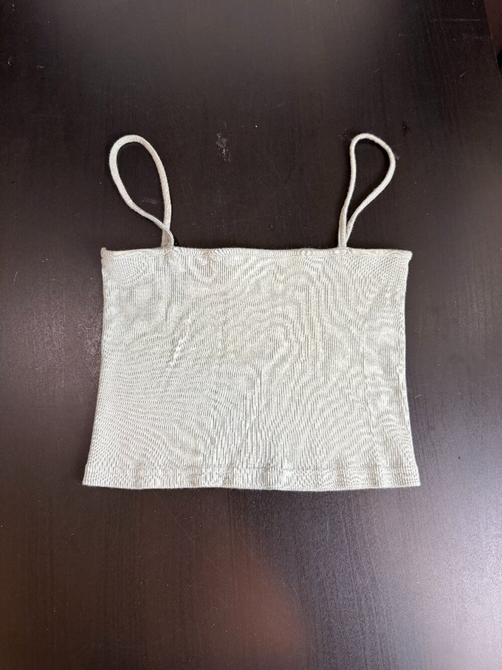 Brandy Melville John Galt Sage Green Ribbed Camisole Tank Top One Size